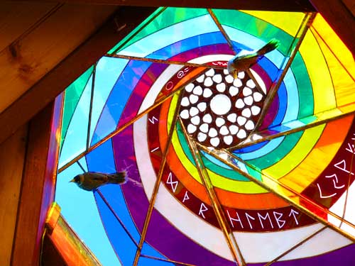 The cupola - filling the main room with vibrant colour