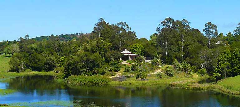 Middle Path - front view from across the lake.