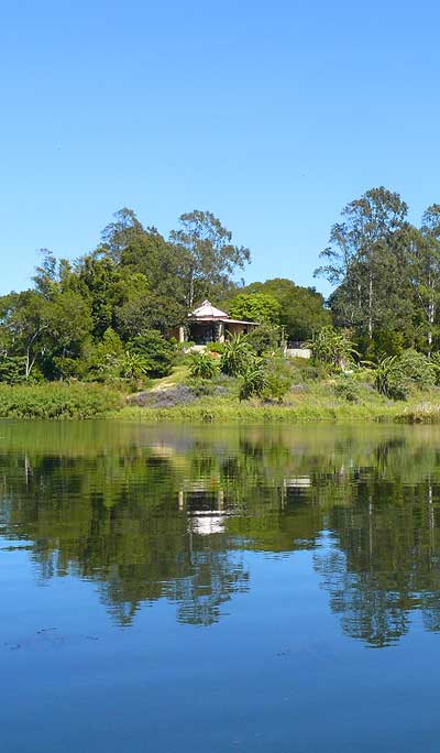 Middle Path - front view from across the lake.